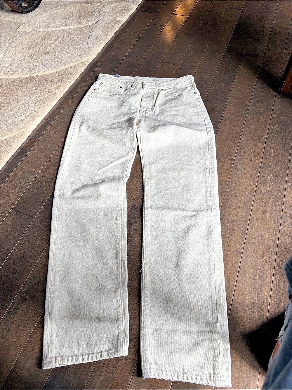 Levi's 501 Straight Leg Jeans Waist 31 White